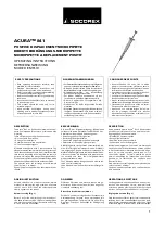 Предварительный просмотр 1 страницы socorex ACURA 841 Operating Instructions