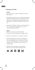 Preview for 8 page of Soehnle HEATING PAD Operating Instructions Manual