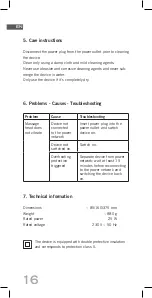 Preview for 16 page of Soehnle VITA-SPOT Operating Instructions Manual