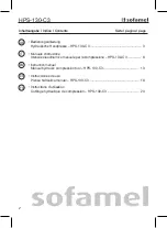 Preview for 2 page of Sofamel HPS-130-C3 Instruction Manual