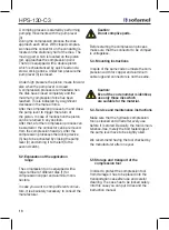 Preview for 16 page of Sofamel HPS-130-C3 Instruction Manual