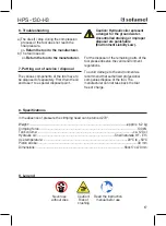 Предварительный просмотр 17 страницы Sofamel HPS-130-H3 Instruction Manual