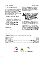 Предварительный просмотр 22 страницы Sofamel HPS-130-H3 Instruction Manual