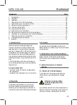 Предварительный просмотр 25 страницы Sofamel HPS-130-H3 Instruction Manual