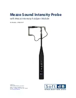 Предварительный просмотр 1 страницы SoftdB Mezzo Sound Intensity Probe User Manual