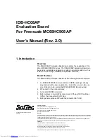 SofTec Microsystems IDB-HC08AP User Manual предпросмотр