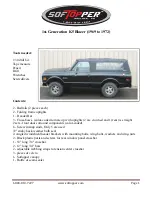 Preview for 1 page of Softopper Chevy Blazer Gen1 Manual