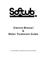 Softub PRESTIGE Owners Manual Water Treatment Manual preview