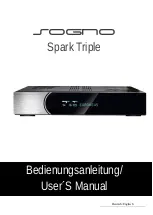 Sogno Spark Triple User Manual preview