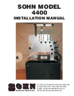 Preview for 1 page of Sohn 4400 Installation Manual