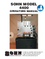 Preview for 1 page of Sohn 4400 Operator'S Manual