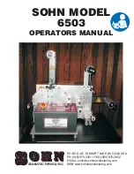 Preview for 1 page of Sohn 6503 Operator'S Manual