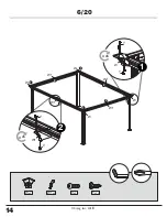 Предварительный просмотр 14 страницы Sojag Messina 12x16 Assembly Manual