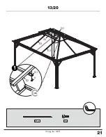 Предварительный просмотр 21 страницы Sojag Messina 12x16 Assembly Manual