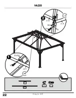 Предварительный просмотр 22 страницы Sojag Messina 12x16 Assembly Manual