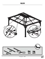 Предварительный просмотр 27 страницы Sojag Messina 12x16 Assembly Manual