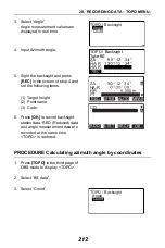 Preview for 220 page of Sokkia CX-62 Operator'S Manual