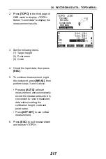 Preview for 225 page of Sokkia CX-62 Operator'S Manual