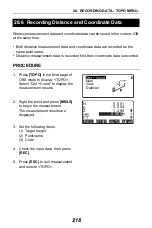 Preview for 226 page of Sokkia CX-62 Operator'S Manual