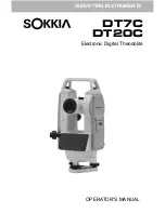 Sokkia DT20C Operator'S Manual preview