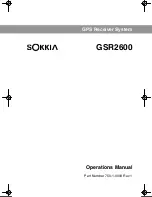 Preview for 1 page of Sokkia GSR2600 Operation Manual