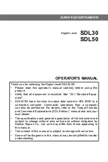 Preview for 2 page of Sokkia SDL30 Operator'S Manual