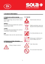 Preview for 5 page of Sola ATLAS GREEN Operating Instructions Manual