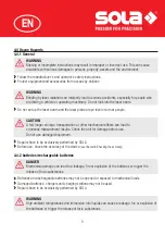 Preview for 9 page of Sola ATLAS GREEN Operating Instructions Manual