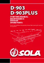 Sola D-903 Starting Manual preview