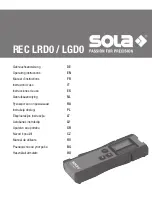 Preview for 1 page of Sola REC LGD0 Operating Instructions Manual