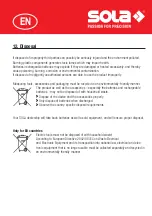 Preview for 23 page of Sola RED DIGITAL Operating Instructions Manual