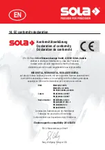 Preview for 25 page of Sola RED DIGITAL Operating Instructions Manual