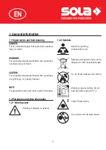 Preview for 5 page of Sola Vector 50 Operating Instructions Manual