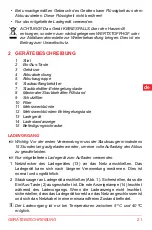 Preview for 21 page of SOLAC AE2510 Instructions For Use Manual