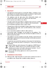 Preview for 11 page of SOLAC ET8924 Instructions For Use Manual