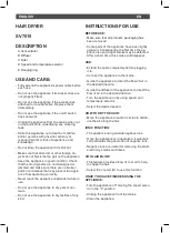 Preview for 6 page of SOLAC Hair&Go Ionic 1800 Instructions For Use Manual