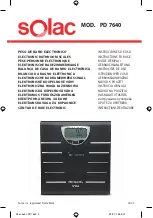 Preview for 1 page of SOLAC PD 7640 Instructions For Use Manual