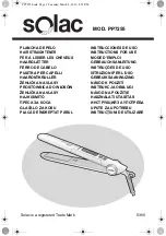 SOLAC PP7255 Instructions For Use Manual preview