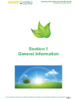 Предварительный просмотр 4 страницы Solair World SWWR-26GW Installation And Operation Instruction Manual