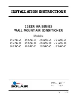 Предварительный просмотр 1 страницы Solair 11EER Series Installation Instructions Manual