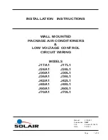 Предварительный просмотр 1 страницы Solair J A Series Installation Instructions Manual