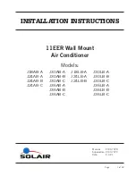 Solair J AB Series Installation Instructions Manual preview