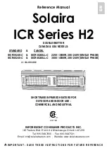 Предварительный просмотр 1 страницы Solaira ICR Series Reference Manual