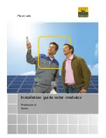 Preview for 1 page of Solar Fabrik Professional 54 Installation Manual