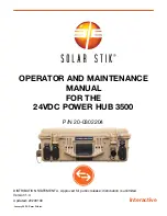 Solar Stik 20-0302204 Operator And  Maintenance Manual предпросмотр