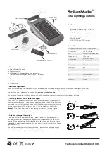 Предварительный просмотр 2 страницы Solar Technology International SolarMate Arena 2 Light User Manual