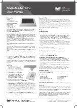 Preview for 1 page of Solar Technology International SolarMate Tibu User Manual