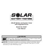 Preview for 1 page of Solar BA327 User Manual