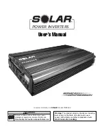 Solar PI10000X User Manual preview