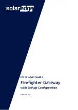 Preview for 1 page of SolarEdge Firefighter Gateway Installation Manual